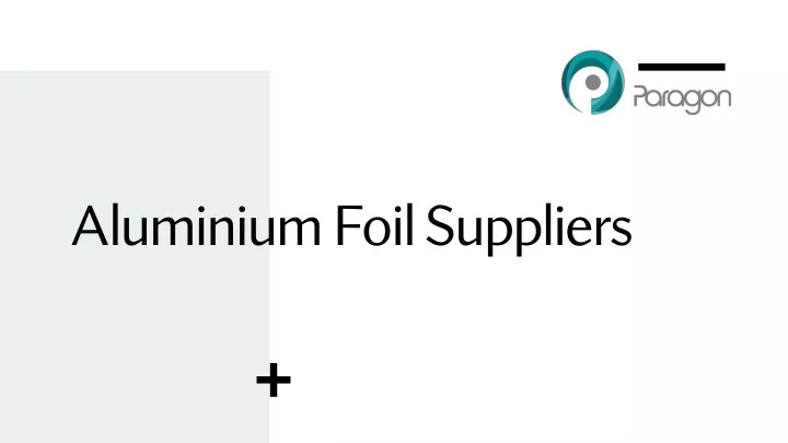 aluminiumfoil suppliers