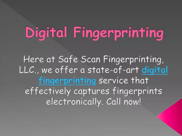 Ppt Digital Fingerprinting Powerpoint Presentation Free Download Id12183393 1761