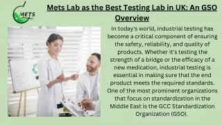 Mets Lab as the Best Testing Lab in UK An GSO Overview