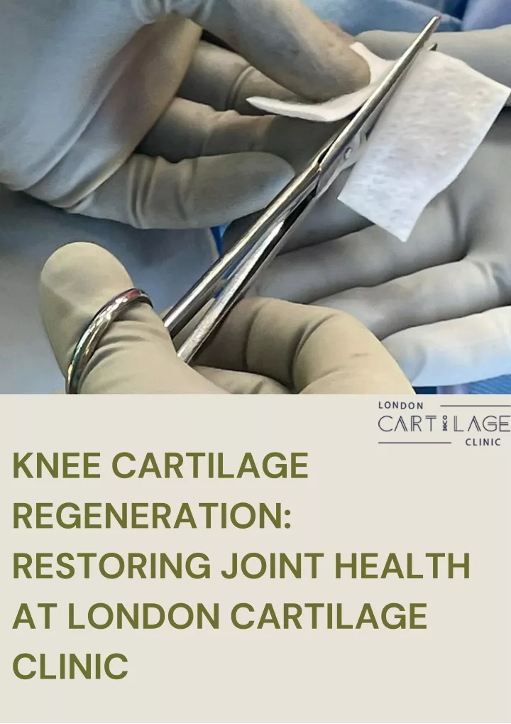 knee cartilage regeneration restoring joint