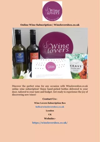 Online Wine Subscription | Wineloversbox.co.uk