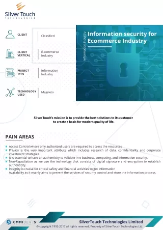 Silver Touch provides Information Security Solutions for eCommerce Industry