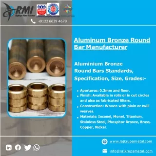 CUAL10NI5FE4 Round Bar | C63200 Round Bar | Aluminium Bronze Round Bar - Rajkrup