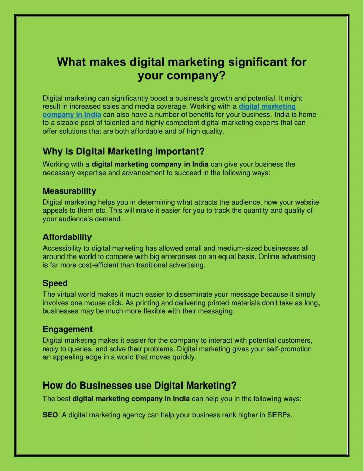 what makes digital marketing significant for your