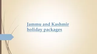 Best Jammu & Kashmir Packages for Your Fantastic Vacations at Affordable Price