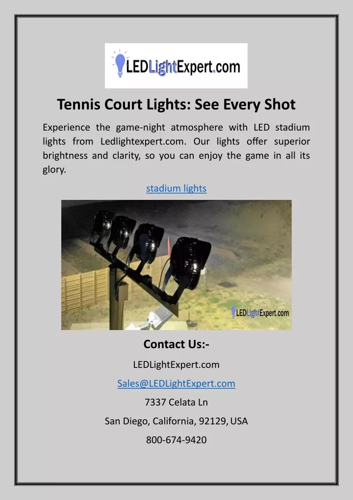 tennis court lights see every shot