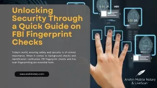 Unlocking Security Through a Quick Guide on FBI Fingerprint Checks