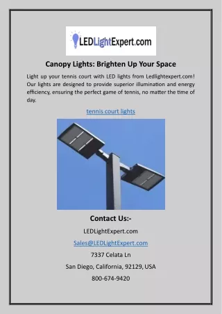 canopy lights brighten up your space