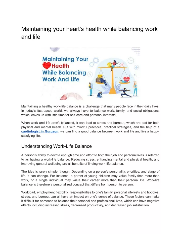 maintaining your heart s health while balancing