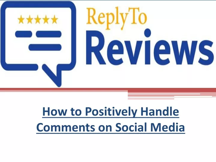 how to positively handle comments on social media