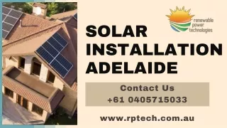 Best Solar Installation Adelaide | RP Tech