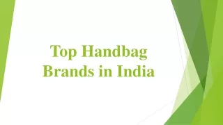 Top Handbag Brands in India