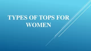 Types of tops for women