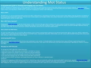 Understanding Mot Status history