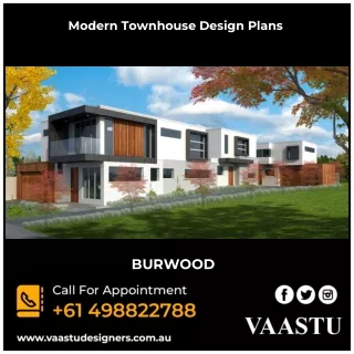 Modern Townhouse Design Plans - Vaastu Designers