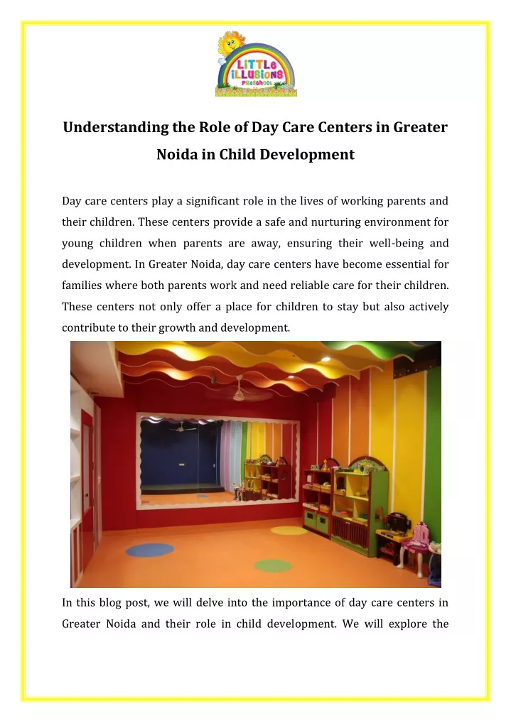understanding the role of day care centers