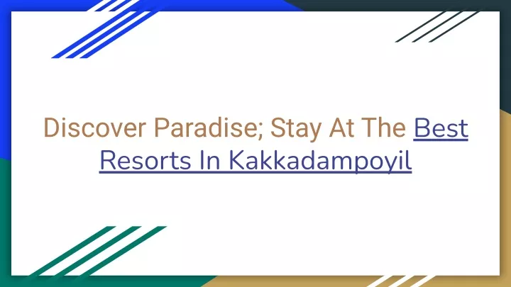 discover paradise stay at the best resorts