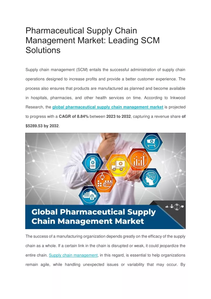 pharmaceutical supply chain management market