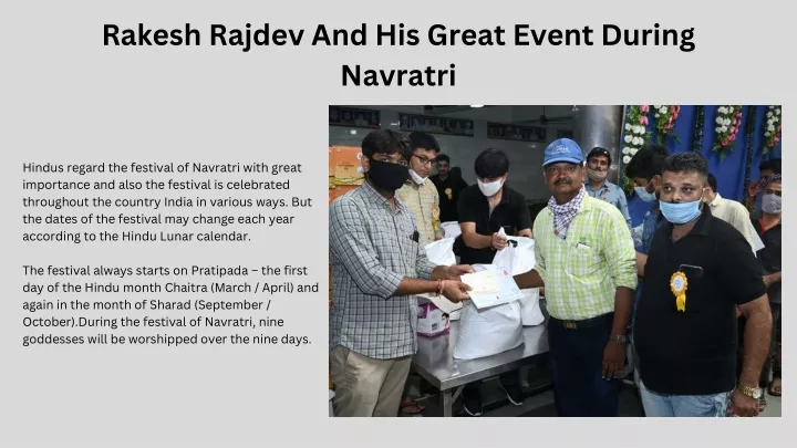 rakesh rajdev and his great event during navratri