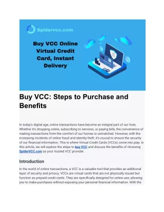 Buy VCC_ Steps to Purchase and Benefits