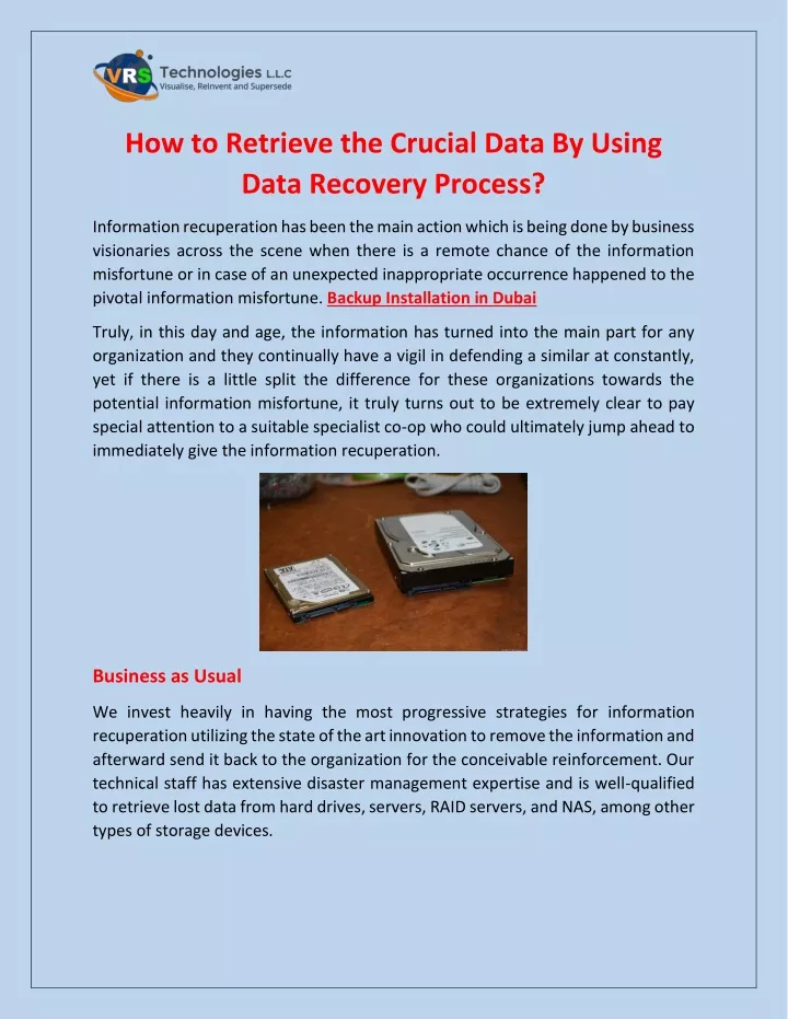 how to retrieve the crucial data by using data