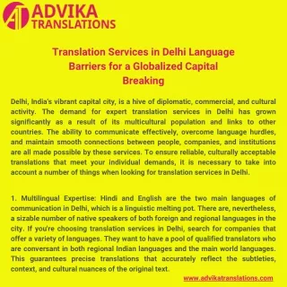 Translation Services in Delhi Language Barriers for a Globalized Capital Breakin