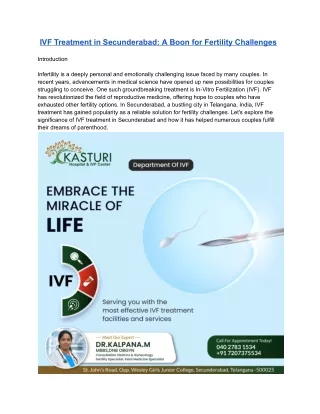 IVF Treatment in Secunderabad