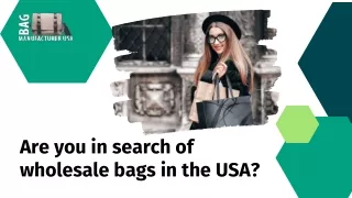 Are you in search of wholesale bags in the USA?