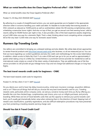 18 Ideal Travel Credit Cards Of Might 2023