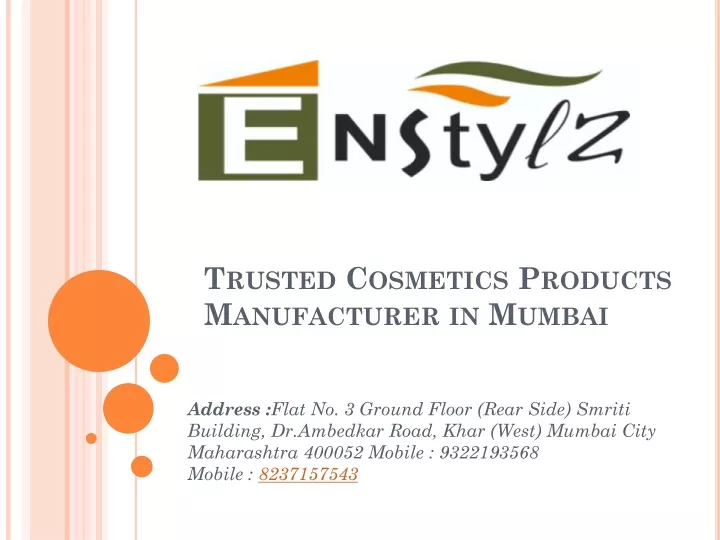 trusted cosmetics products manufacturer in mumbai