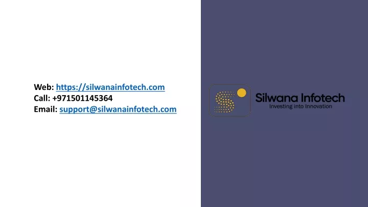 web https silwanainfotech com call 971 501145364