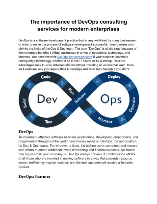 the importance of devops consulting services