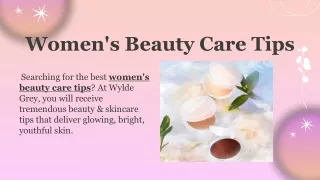 Women's Beauty Care Tips