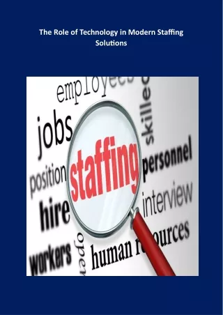 the role of technology in modern staffing