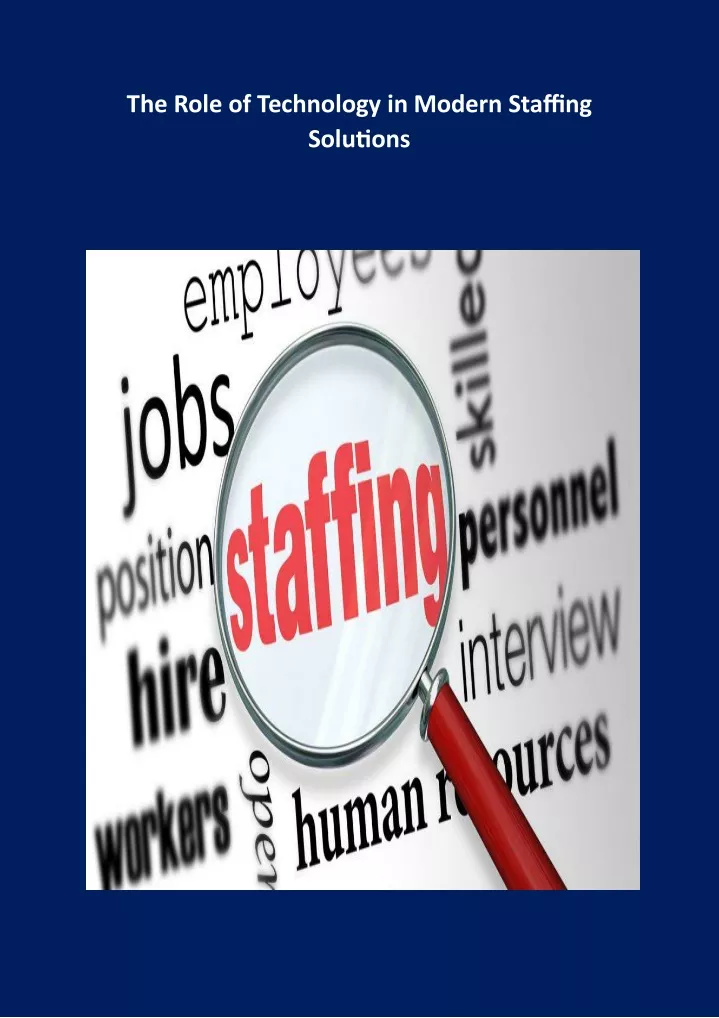 the role of technology in modern staffing