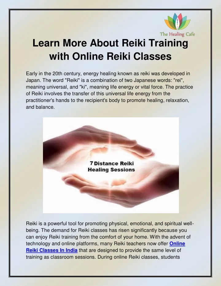 learn more about reiki training with online reiki