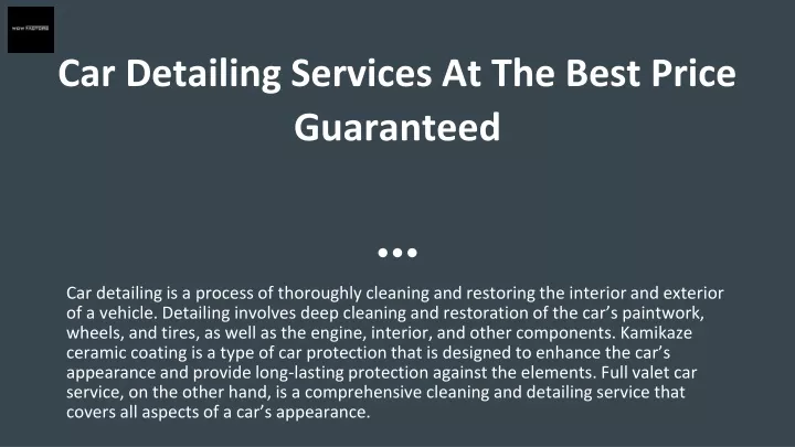 car detailing services at the best price guaranteed