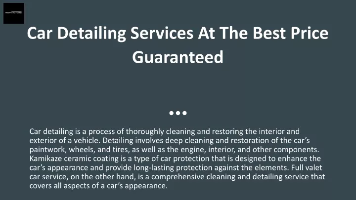 car detailing services at the best price