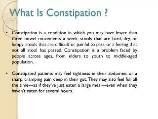 Ayurvedic Medicine for Constipation