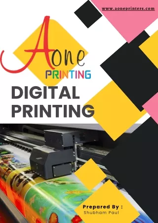 Digital Printers| Aone  Printing