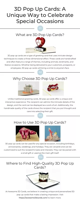 3D Pop Up Cards A Unique Way to Celebrate Special Occasions