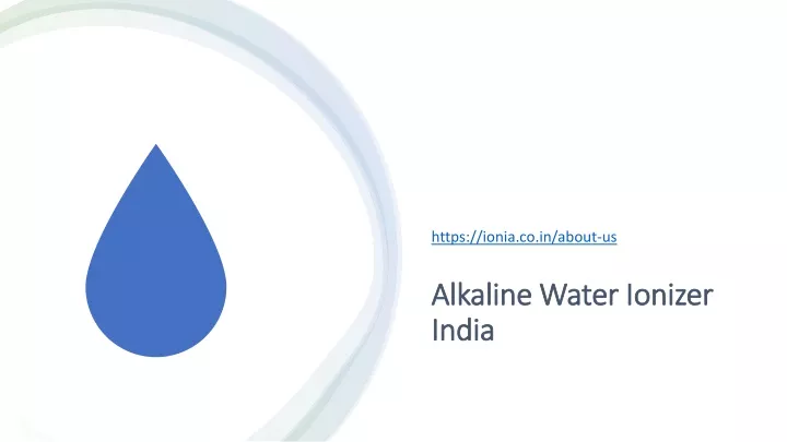 alkaline water ionizer india