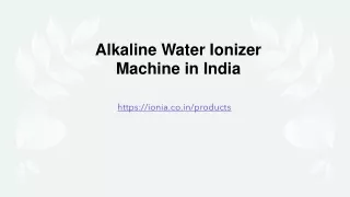 alkaline water ionizer machine in india