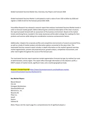 global inactivated vaccines market size overview