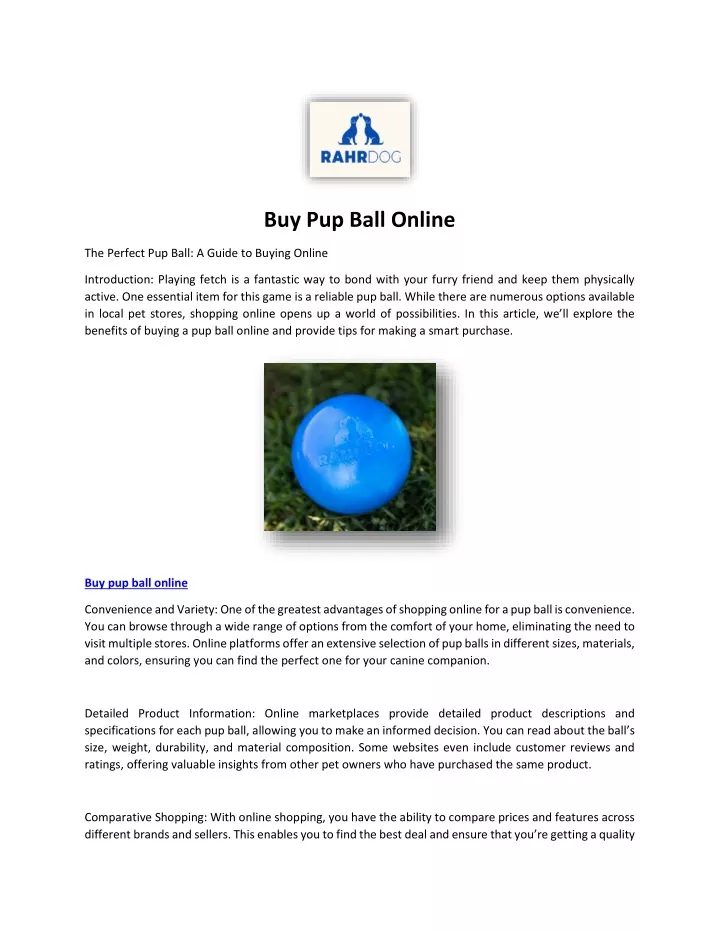 buy pup ball online