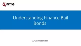 Understanding Finance Bail Bonds