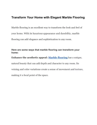 Transform Your Home with Elegant Marble Flooring (1)