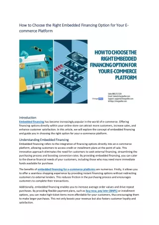 how to choose the right embedded financing option