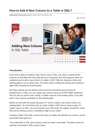 Adding Columns with SQL Server ALTER TABLE: A Guide