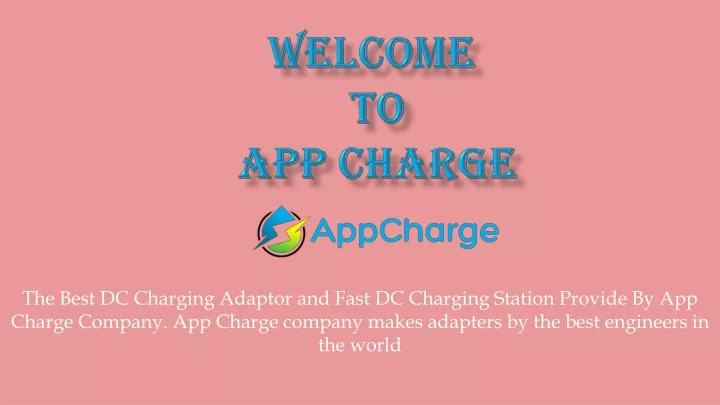 welcome to app charge